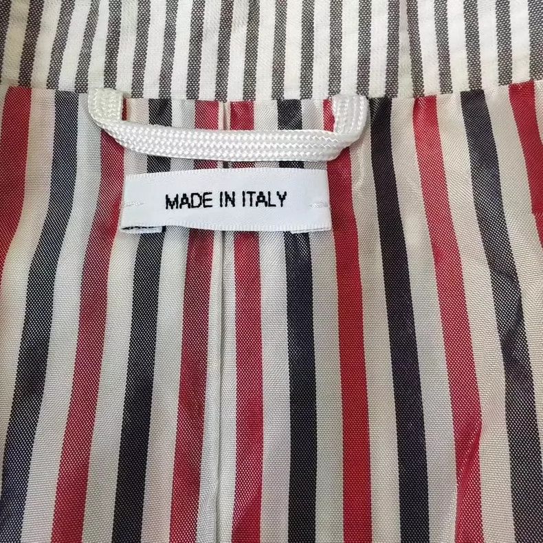 Thom Browne Thom Browne Seersucker Blazer Jacket - dmc Size US XS / EU 42 / 0 - 7 Thumbnail
