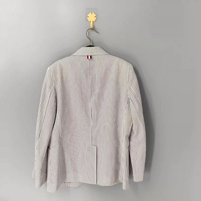 Thom Browne Thom Browne Seersucker Blazer Jacket - dmc Size US XS / EU 42 / 0 - 2 Thumbnail
