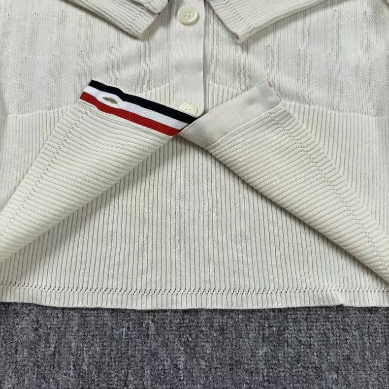 Thom Browne Thom Browne White Stripe Knit Cardigan - dmc Size US M / EU 48-50 / 2 - 4 Thumbnail