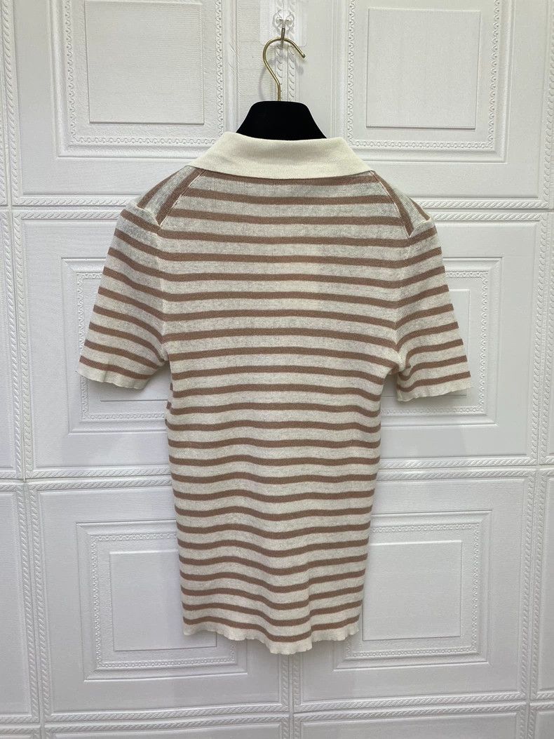 Dior Dior 2022 Striped Collar Knit Top - dmc Size US S / EU 44-46 / 1 - 3 Thumbnail