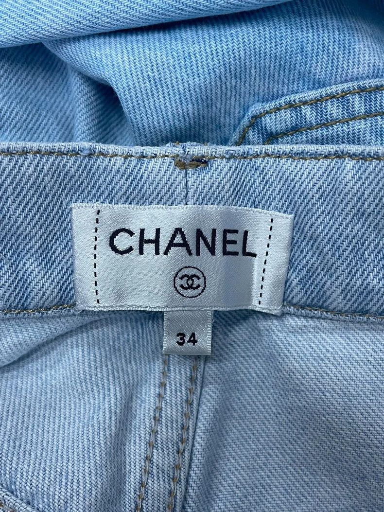 Chanel Chanel 24C Blue Gradient Denim Wide-Leg Pants - dmc Size US 34 / EU 50 - 4 Thumbnail