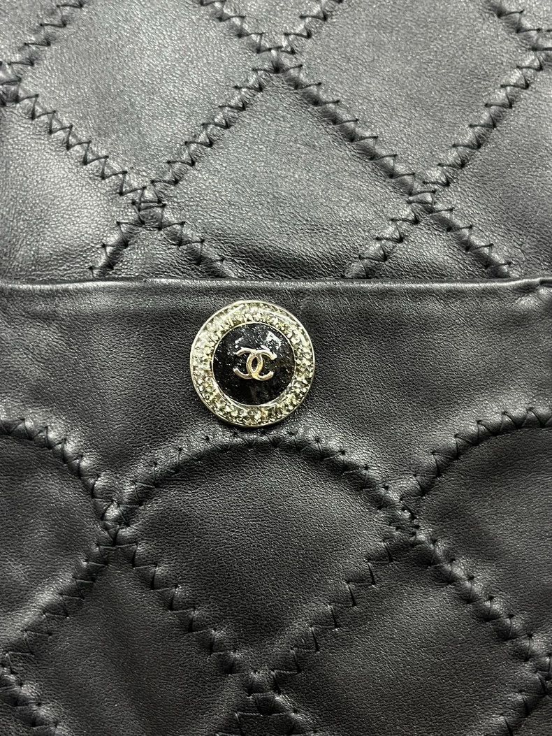 Chanel Chanel 23S Black Quilted Leather Dress - dmc Size US 34 / EU 50 - 2 Thumbnail