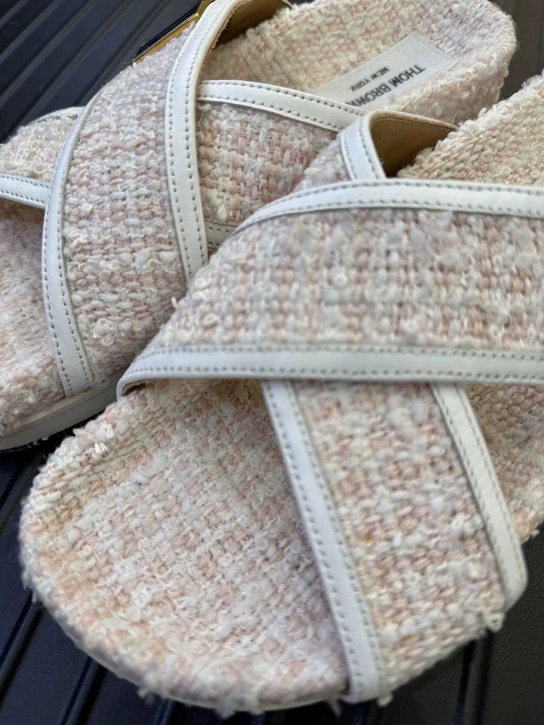 Thom Browne THOM BROWNE Tweed Enamel Buckle Sandals - dmc Size US 6 / EU 39 - 5 Thumbnail