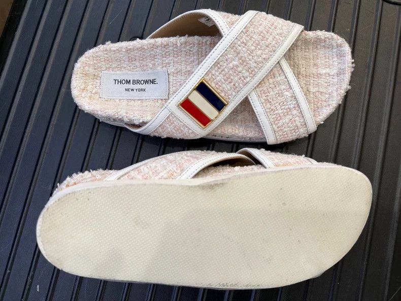 Thom Browne THOM BROWNE Tweed Enamel Buckle Sandals - dmc Size US 6 / EU 39 - 4 Thumbnail