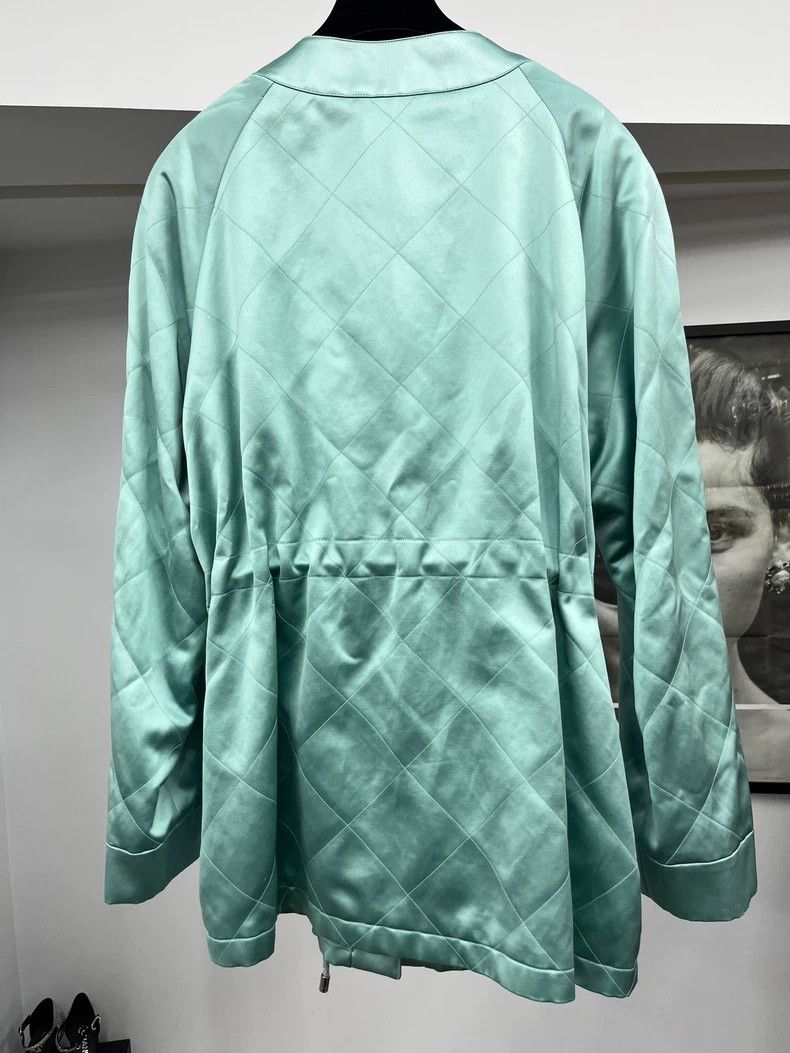 Chanel Chanel 23P Blue Silk Trench Coat - dmc Size US M / EU 48-50 / 2 - 3 Thumbnail