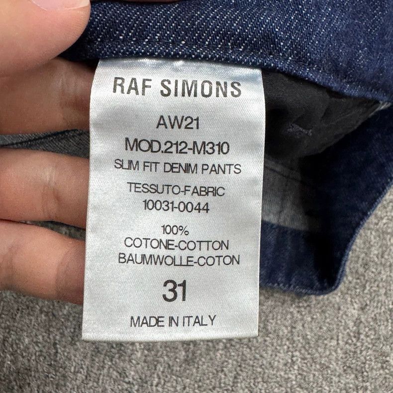 Raf Simons RAF SIMONS Leather Patch Denim Jeans - dmc Size US 31 - 3 Thumbnail