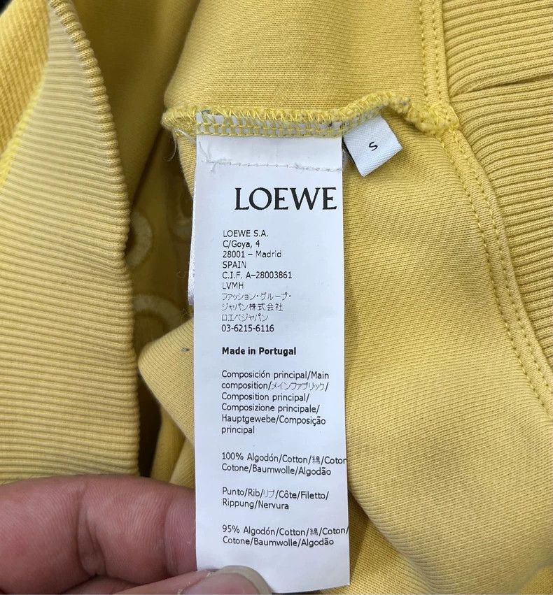 Loewe Loewe Yellow Logo Embroidered Sweatshirt S - dmc Size US S / EU 44-46 / 1 - 4 Thumbnail