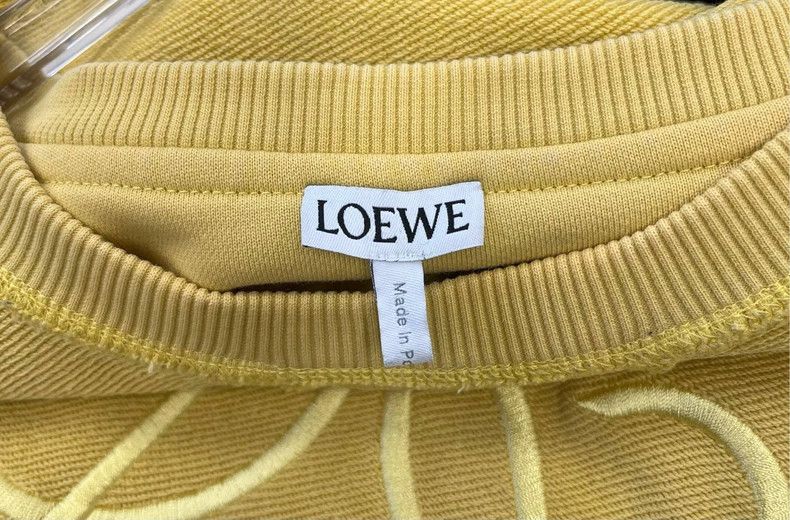 Loewe Loewe Yellow Logo Embroidered Sweatshirt S - dmc Size US S / EU 44-46 / 1 - 3 Thumbnail