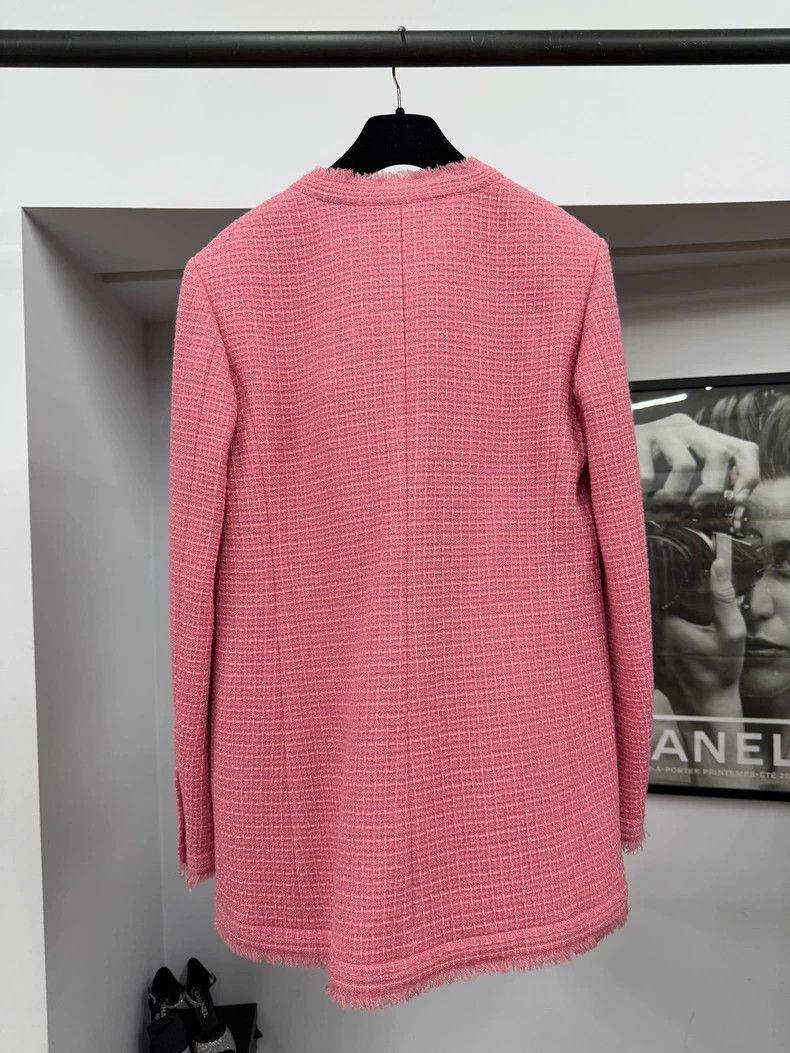 Chanel Chanel Pink Tweed Four-Pocket Coat - dmc Size US M / EU 48-50 / 2 - 3 Thumbnail