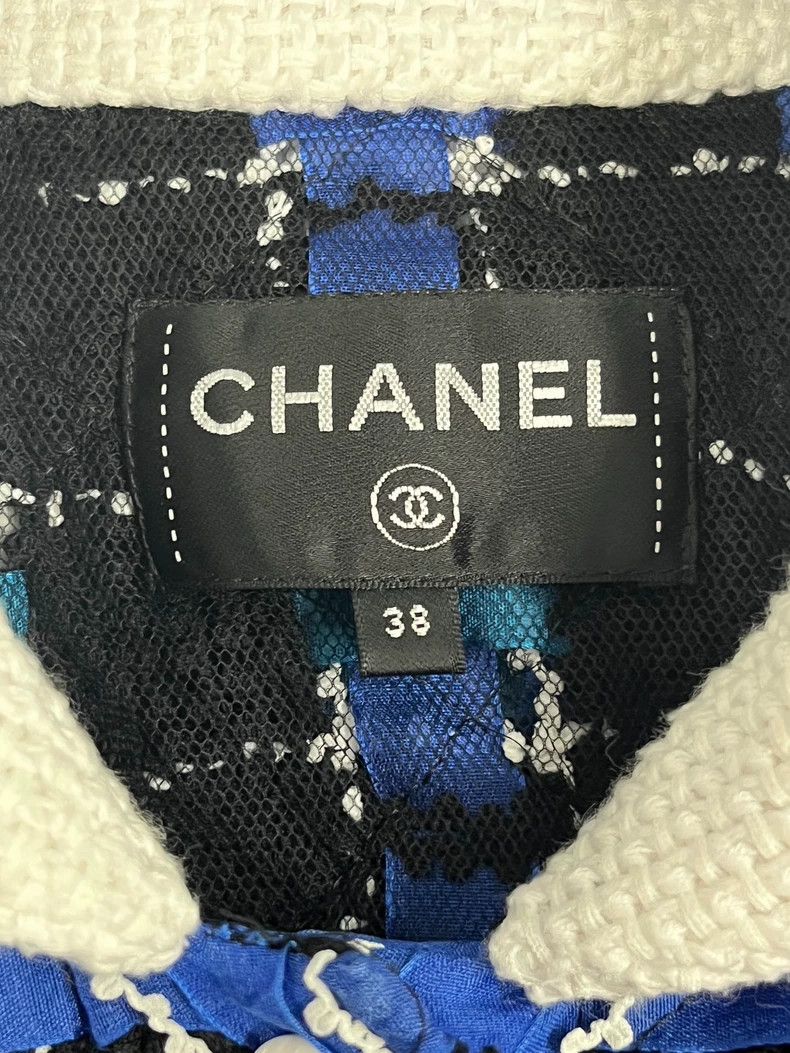 Chanel Chanel Black Blue Plaid Tweed Vest - dmc Size US M / EU 48-50 / 2 - 4 Thumbnail