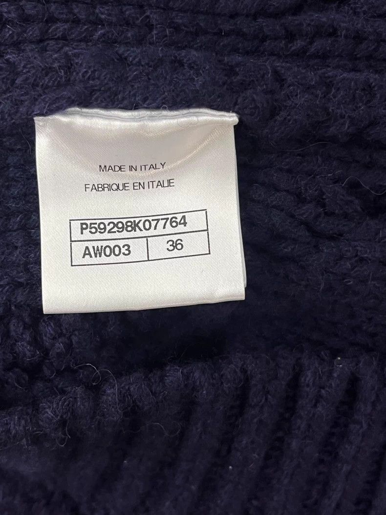 Chanel Chanel Navy Collar Cable Knit Sweater - dmc Size US M / EU 48-50 / 2 - 4 Thumbnail