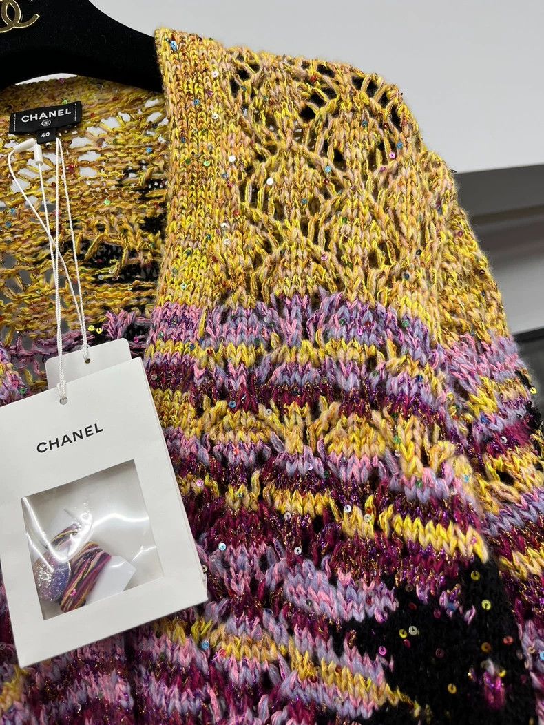 Chanel Chanel 24C Sequin Knit Cardigan - dmc Size US M / EU 48-50 / 2 - 2 Thumbnail