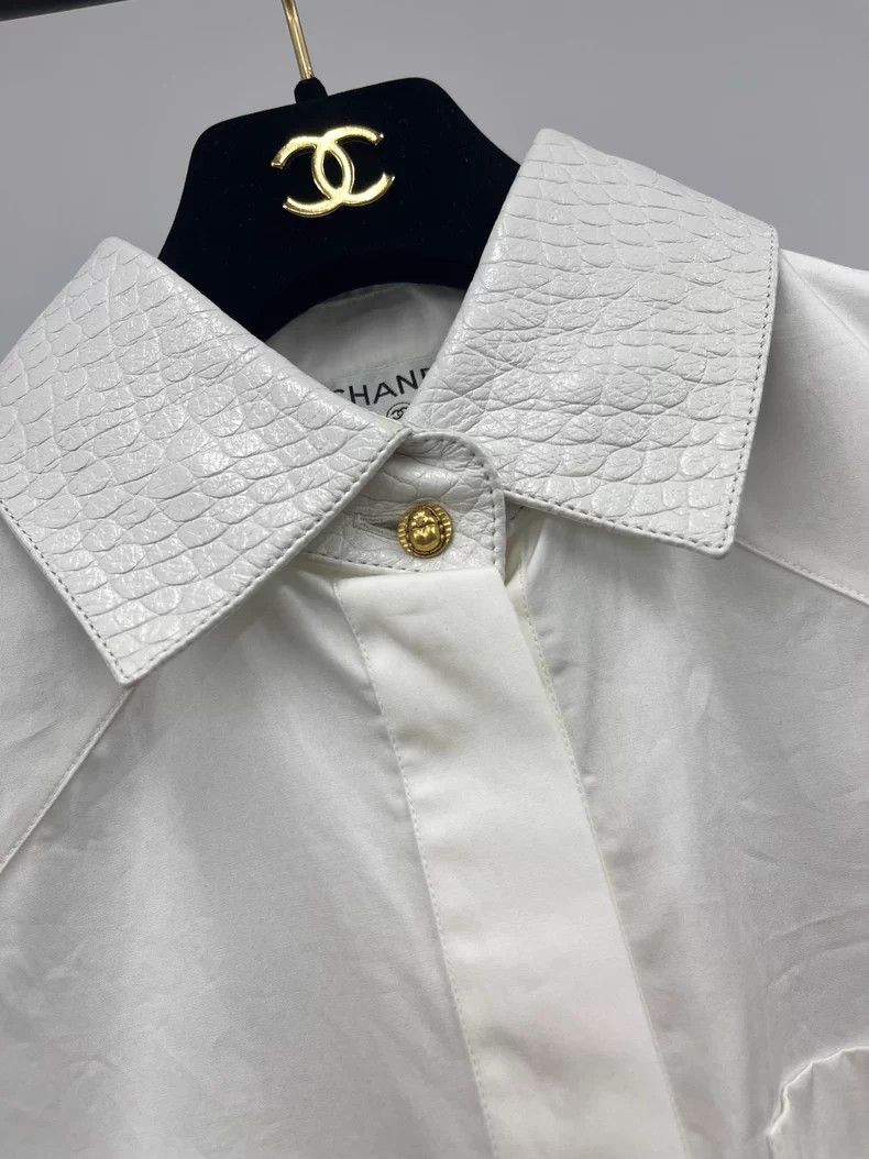 Chanel Chanel Egypt Collection White Collar Shirt - dmc Size US M / EU 48-50 / 2 - 2 Thumbnail
