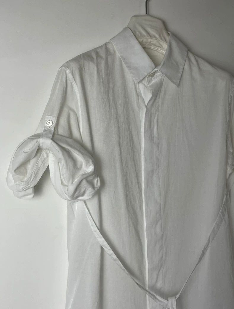 Ann Demeulemeester Ann Demeulemeester White Tie Shirt - dmc Size US XS / EU 42 / 0 - 3 Thumbnail