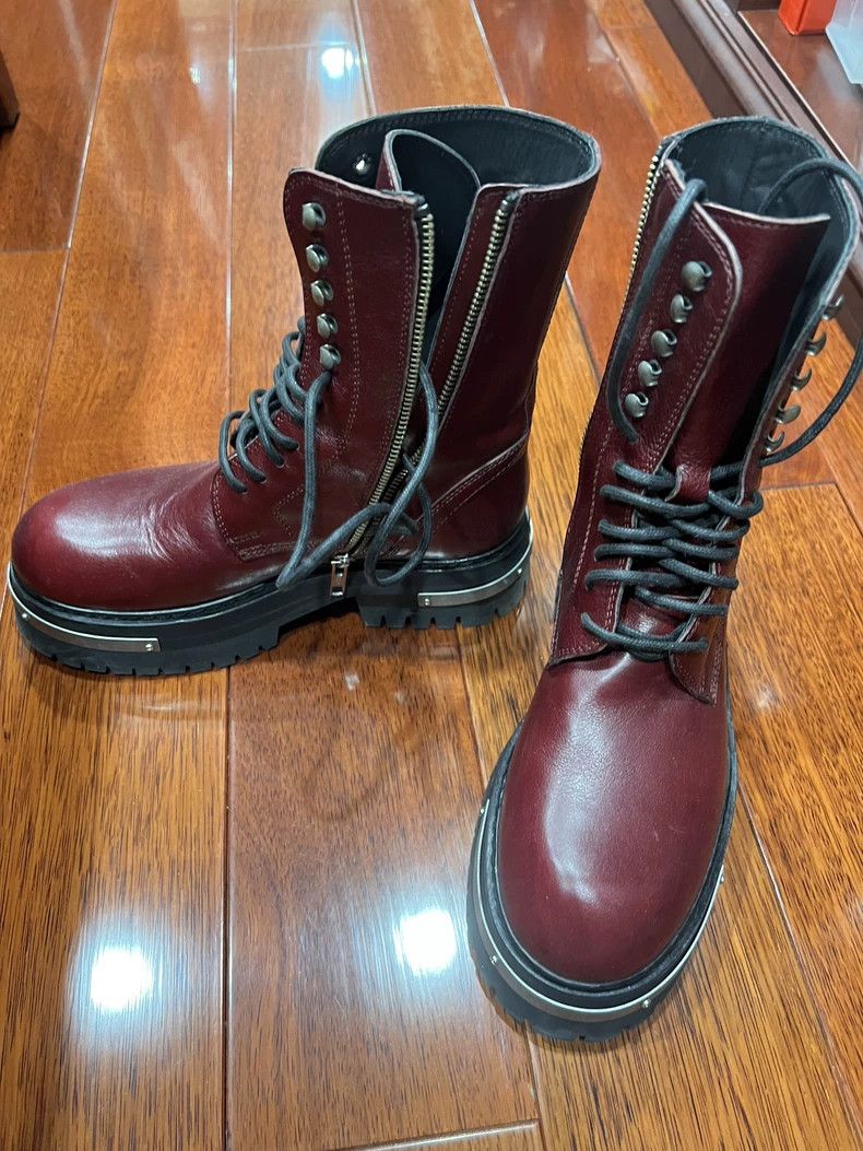 Ann Demeulemeester Ann Demeulemeester Red Leather Boots - dmc Size US 6.5 / EU 39-40 - 2 Thumbnail