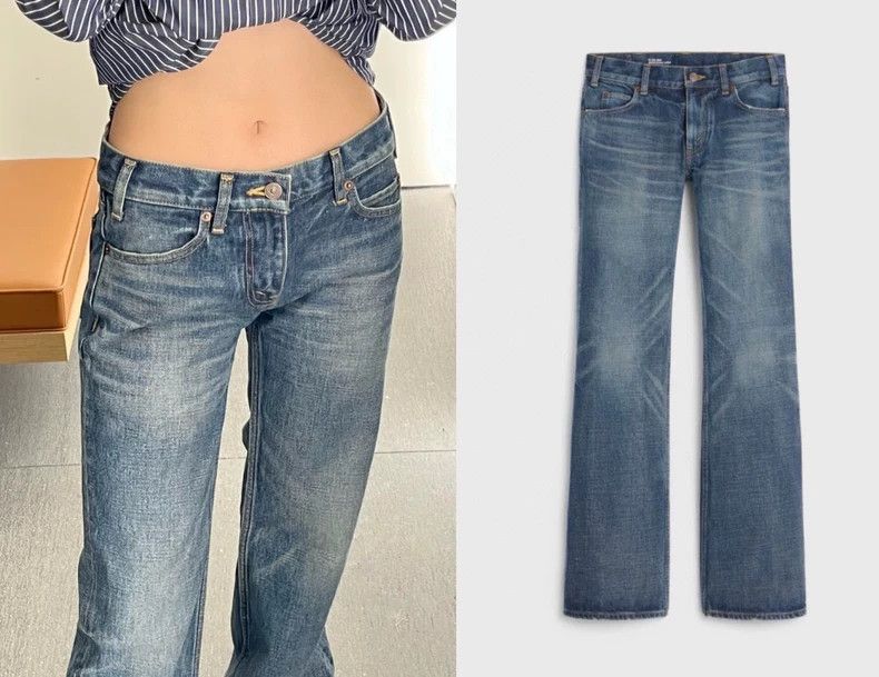 Celine Celine Washed Low-Rise Flare Jeans - dmc Size US 26 / EU 42 - 7 Thumbnail