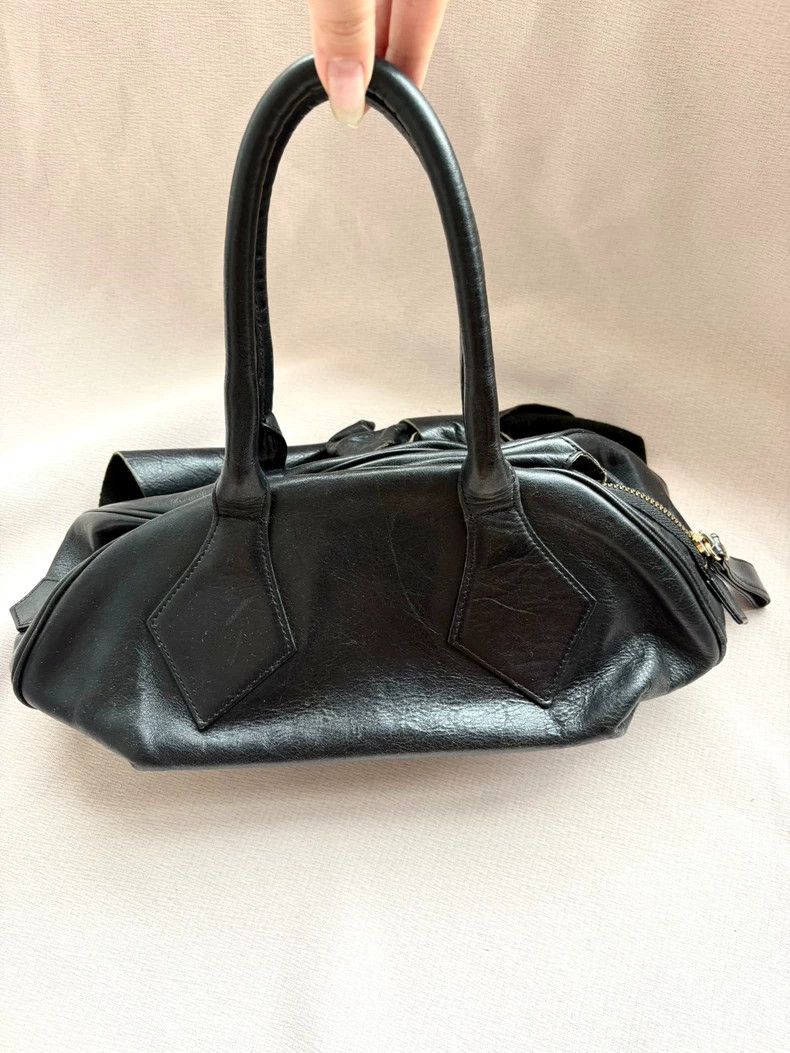 Vivienne Westwood Vivienne Westwood Black Bow Leather Handbag - dmc Size ONE SIZE - 2 Thumbnail