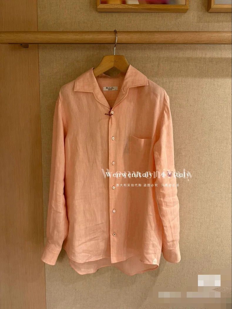 Loro Piana Loro Piana Pink Linen Button-Up Shirt - dmc Size US M / EU 48-50 / 2 - 2 Thumbnail