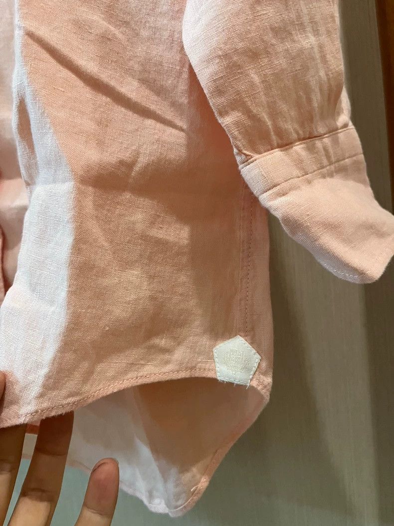 Loro Piana Loro Piana Pink Linen Button-Up Shirt - dmc Size US M / EU 48-50 / 2 - 5 Thumbnail