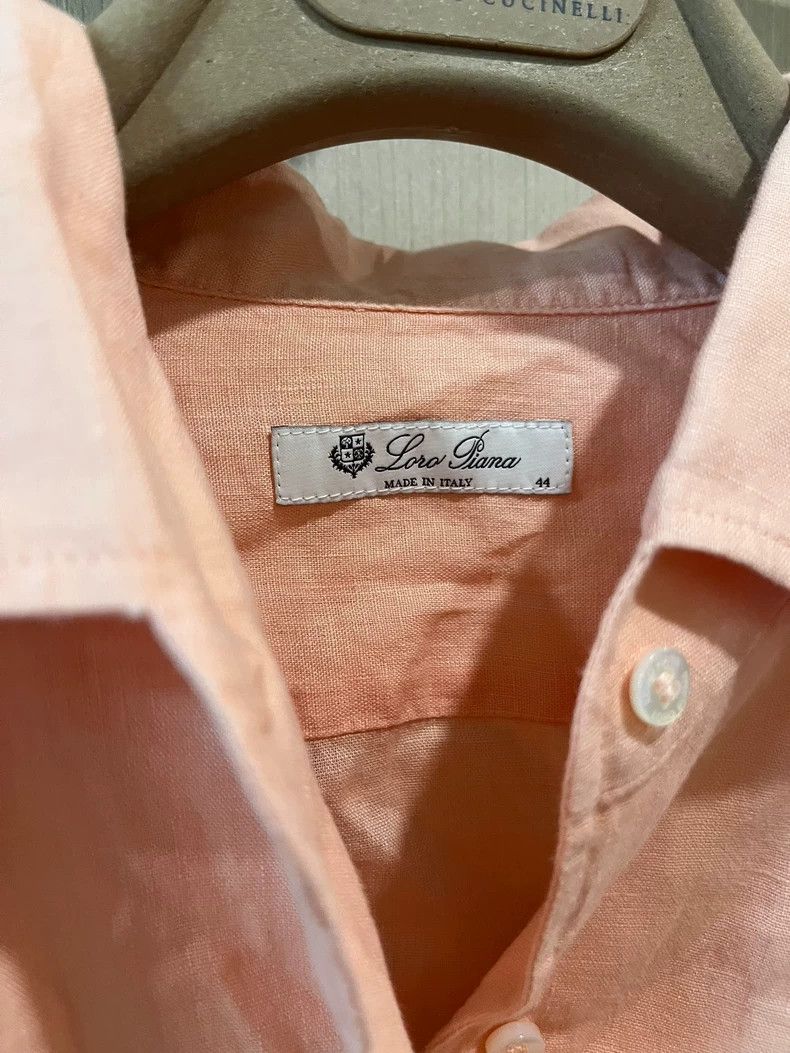 Loro Piana Loro Piana Pink Linen Button-Up Shirt - dmc Size US M / EU 48-50 / 2 - 3 Thumbnail
