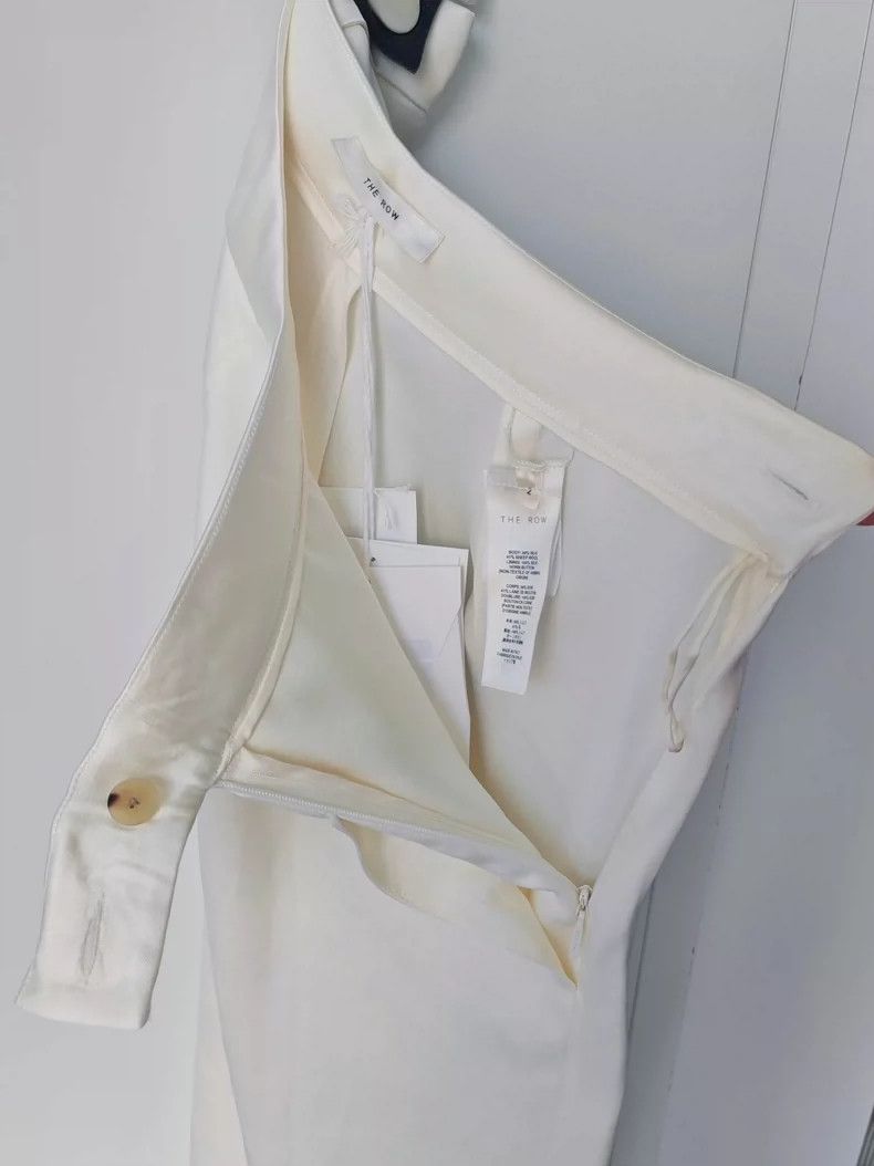 The Row The Row Silk Wool Wide-Leg Trousers - dmc Size US 26 / EU 42 - 3 Thumbnail