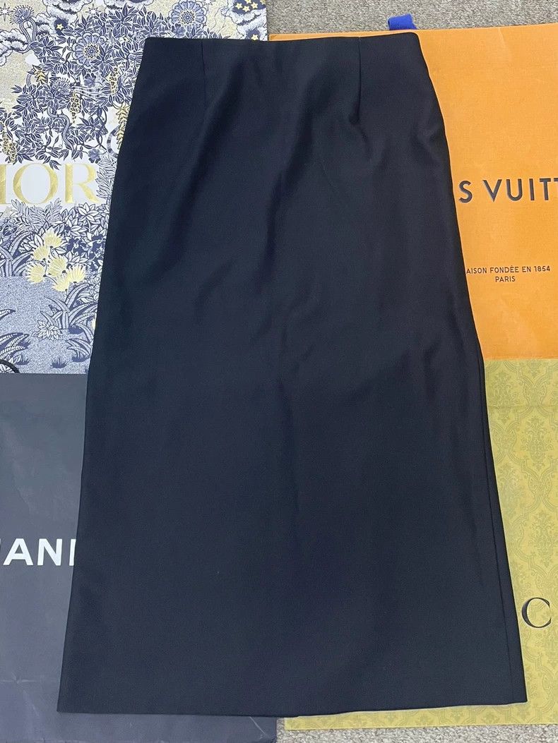 The Row The Row Black Wool Split Hem Skirt - dmc Size US 38 / EU 54 - 2 Thumbnail