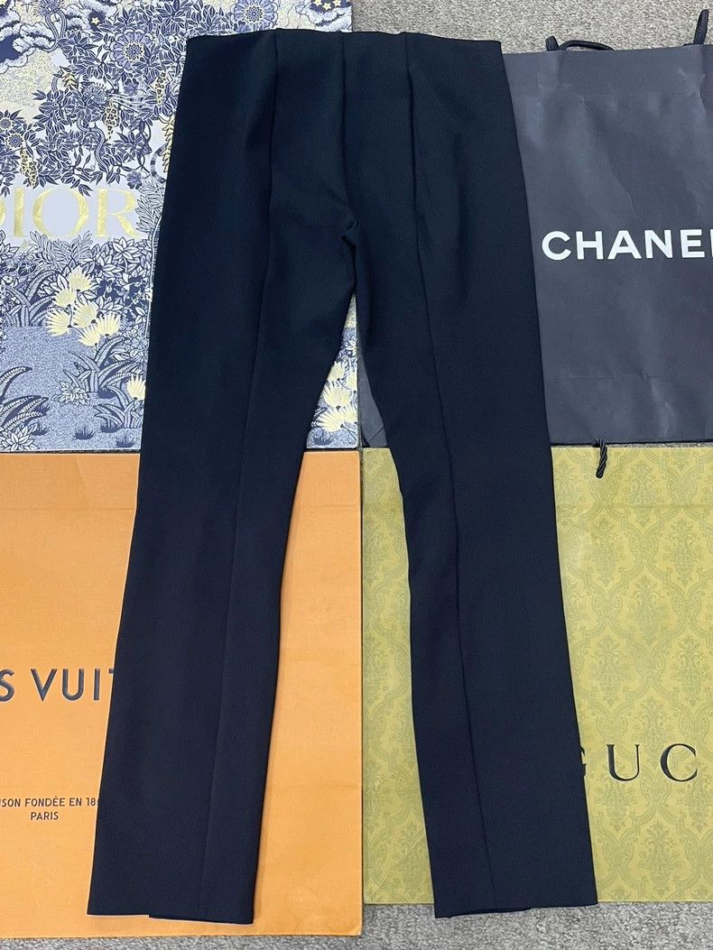The Row The Row Black Split Hem Stretch Pants - dmc Size US 26 / EU 42 - 3 Thumbnail