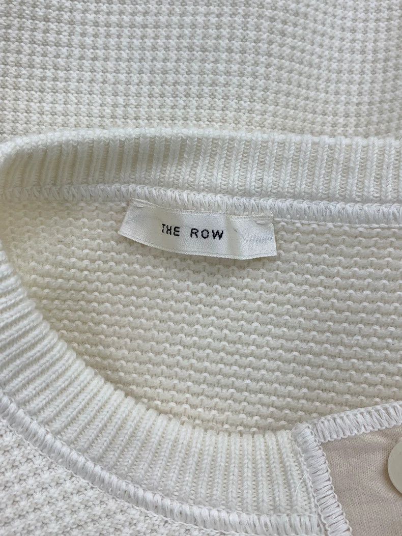 The Row The Row White Waffle Henley Sweater XS - dmc Size US XS / EU 42 / 0 - 4 Thumbnail