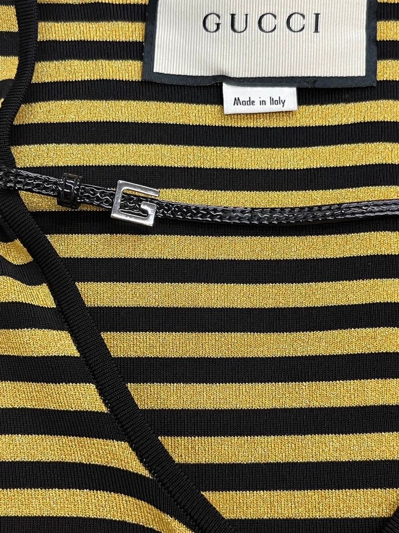 Gucci Gucci Striped V-Neck Knit Top - dmc Size US XS / EU 42 / 0 - 3 Thumbnail