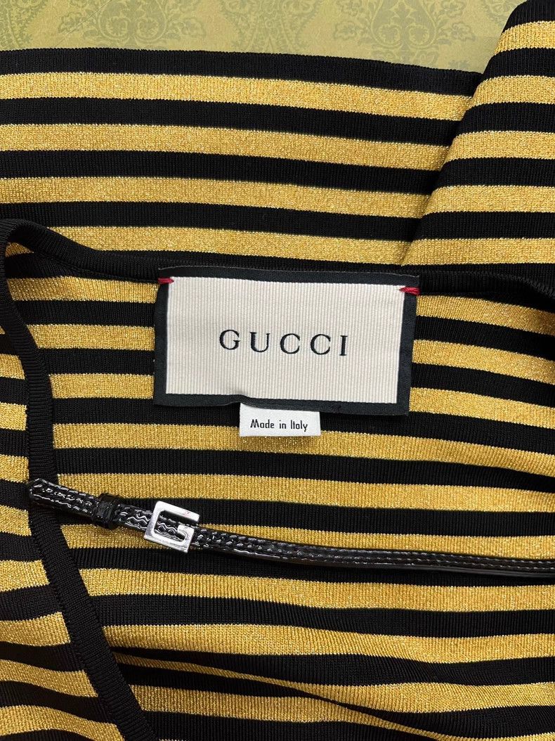 Gucci Gucci Striped V-Neck Knit Top - dmc Size US XS / EU 42 / 0 - 4 Thumbnail