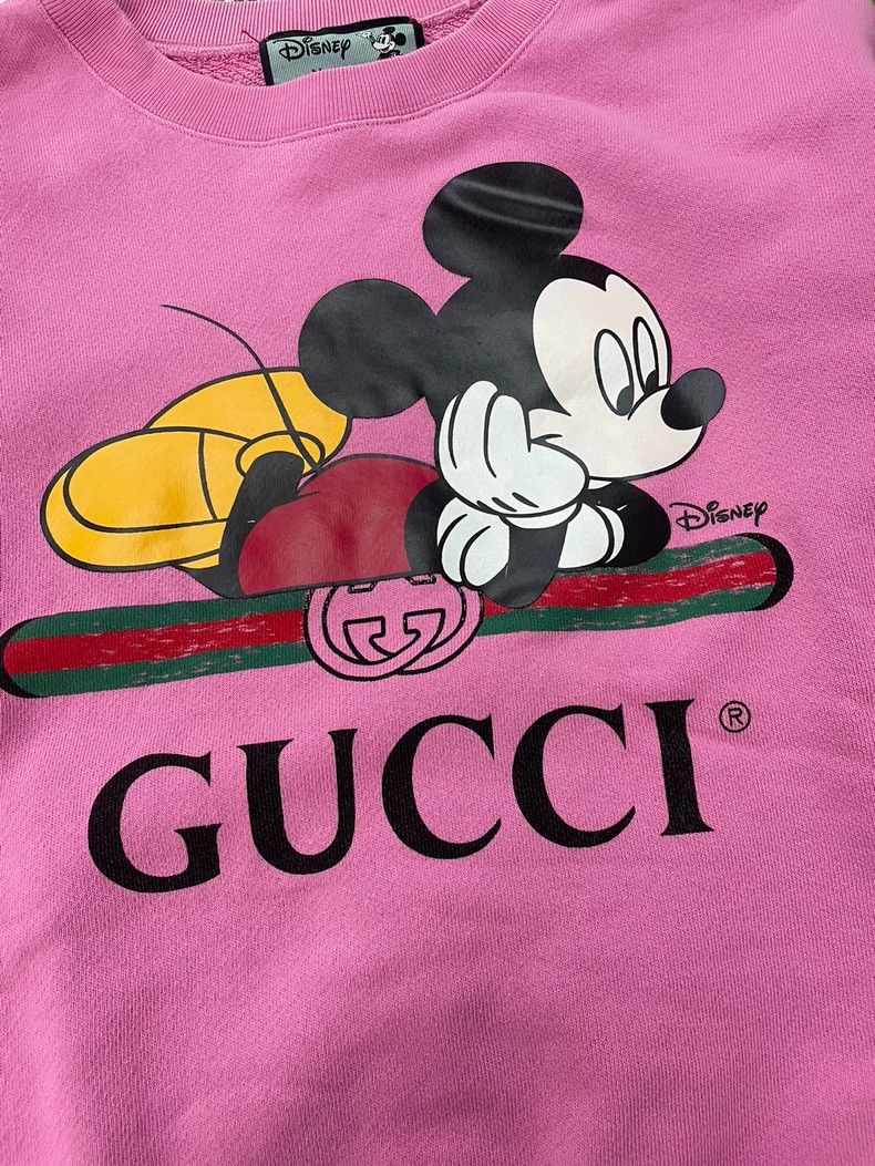 Gucci Gucci Pink Mickey Sweatshirt XXS - dmc Size US XXS / EU 40 - 2 Thumbnail