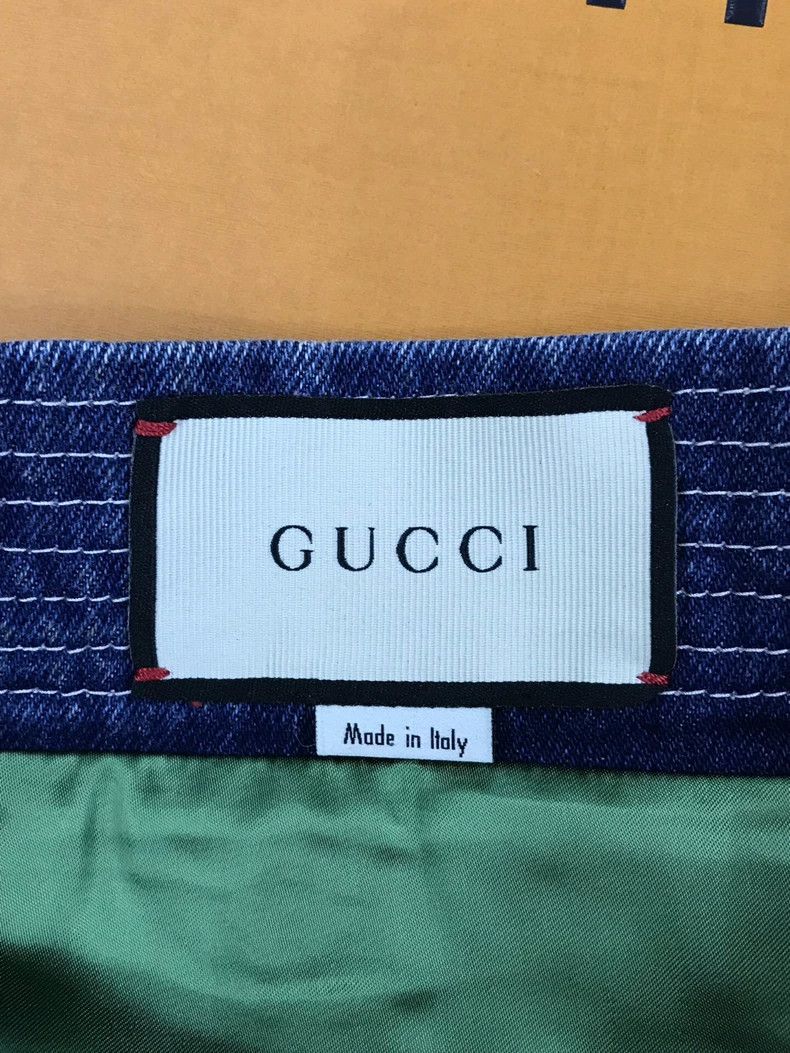 Gucci Gucci Denim Rhinestone Skirt - dmc Size US 31 - 3 Thumbnail