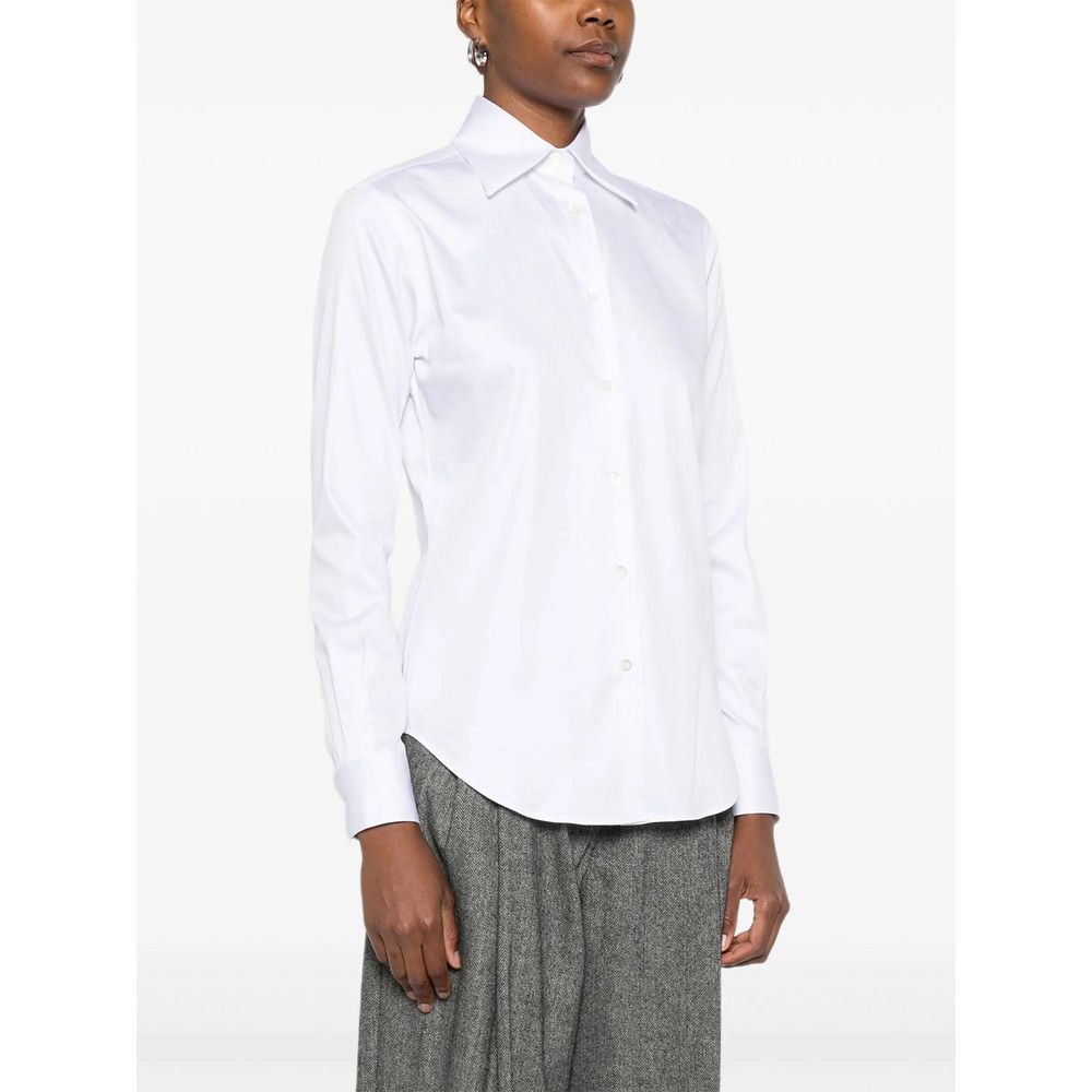 Mazzarelli Mazzarelli WHITE Tops - Shirts Size M / US 6-8 / IT 42-44 - 5 Thumbnail