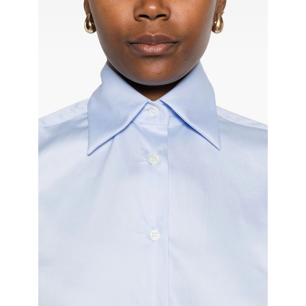 Mazzarelli Mazzarelli BLUE Tops - Shirts Size L / US 10 / IT 46 - 3 Thumbnail