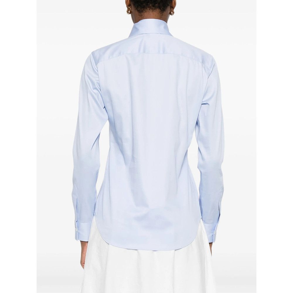 Mazzarelli Mazzarelli BLUE Tops - Shirts Size L / US 10 / IT 46 - 4 Thumbnail