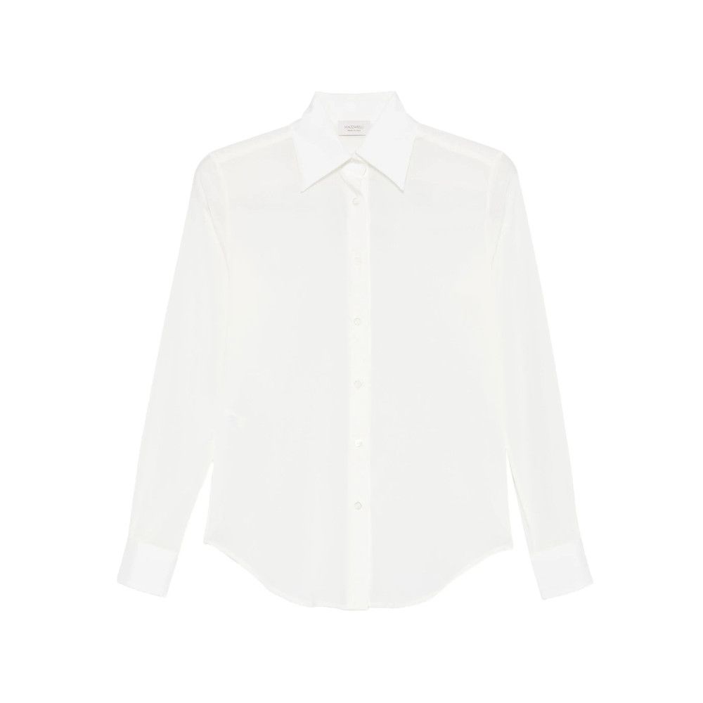 Mazzarelli Mazzarelli WHITE Tops - Shirts Size M / US 6-8 / IT 42-44 - 3 Thumbnail