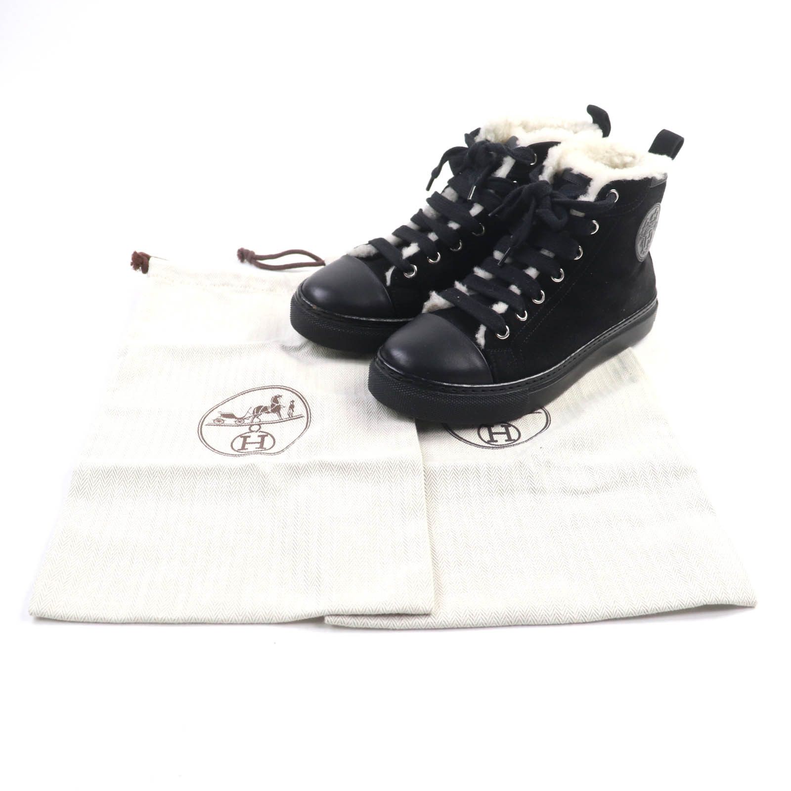 Hermes Hermes Hermes JIMMY Suede High Cut Sneakers Suede Shoes DUTY FREE for USA Size ONE SIZE - 2 Thumbnail