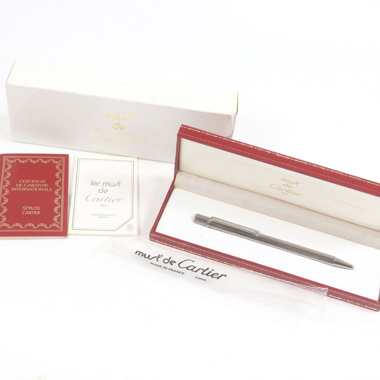 Cartier Cartier Cartier Must de Cartier Ballpoint Pen Metal Pen DUTY FREE for USA Size ONE SIZE - 2 Thumbnail