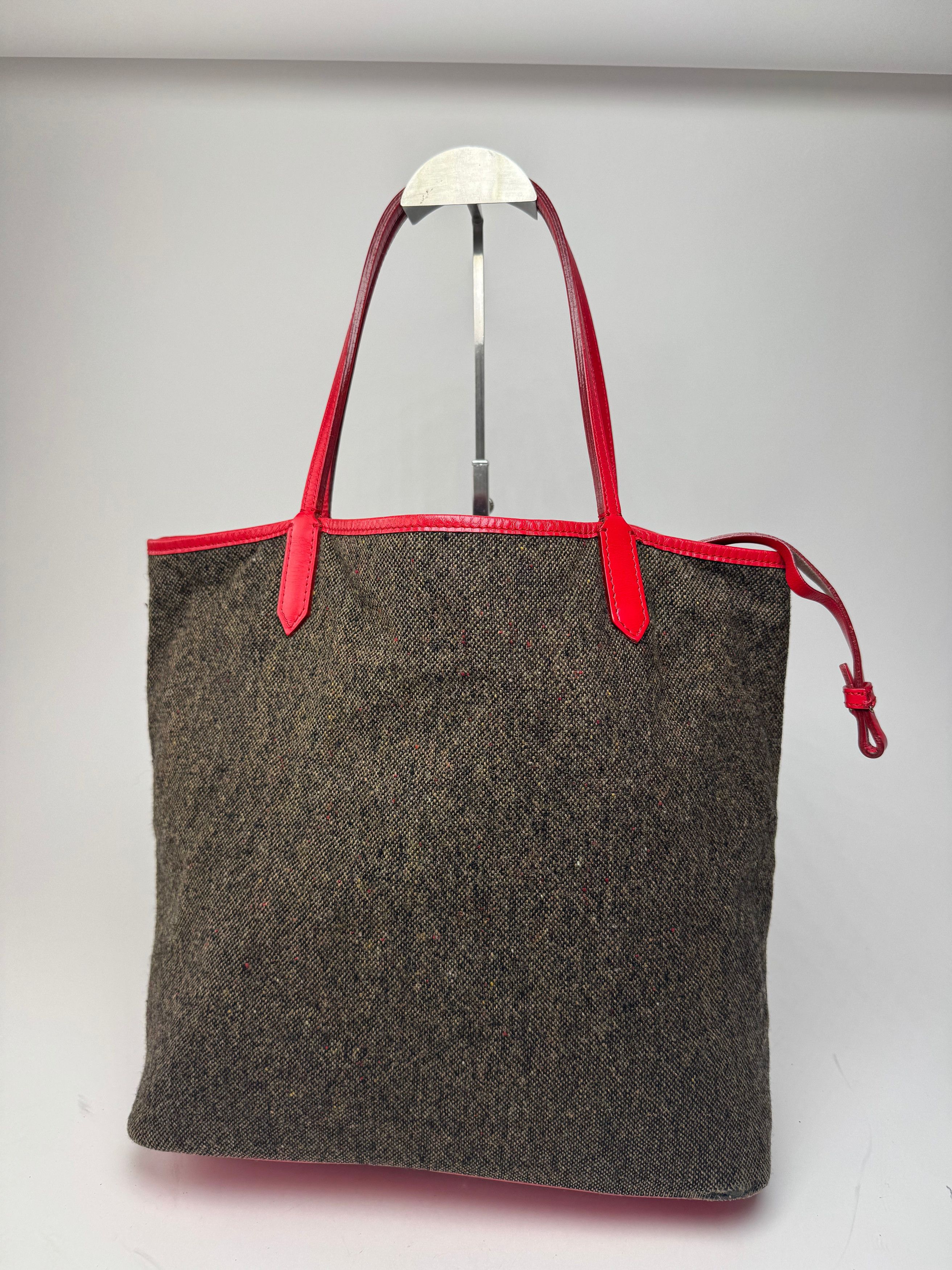 Givenchy Vintage Antigona Wool Patent Leather Tote Bag grey Red Size ONE SIZE - 2 Thumbnail