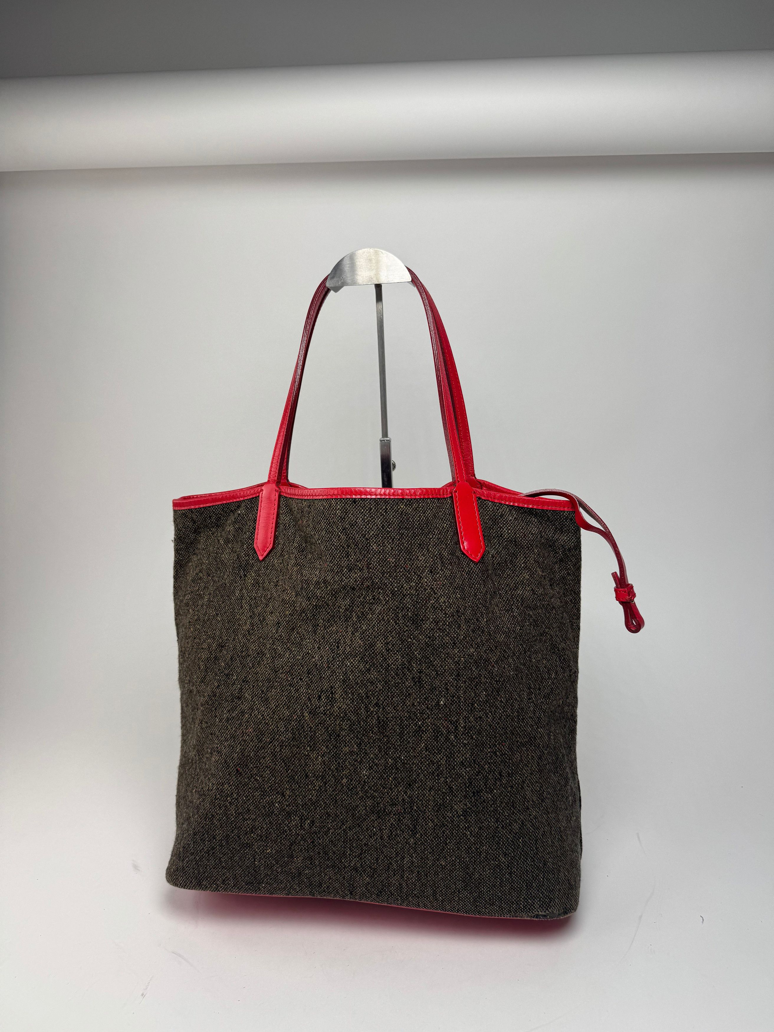 Givenchy Vintage Antigona Wool Patent Leather Tote Bag grey Red Size ONE SIZE - 15 Thumbnail