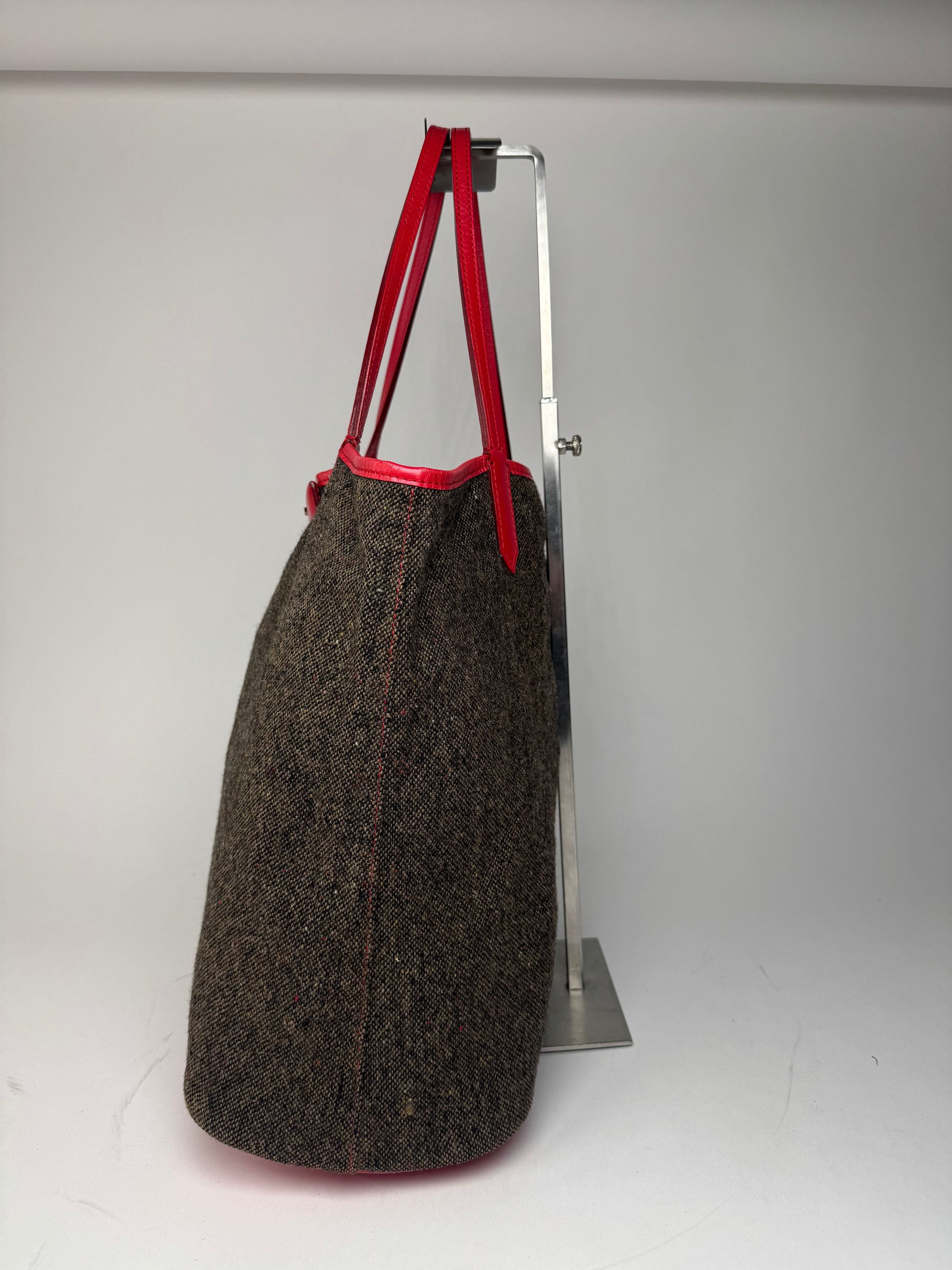 Givenchy Vintage Antigona Wool Patent Leather Tote Bag grey Red Size ONE SIZE - 8 Thumbnail