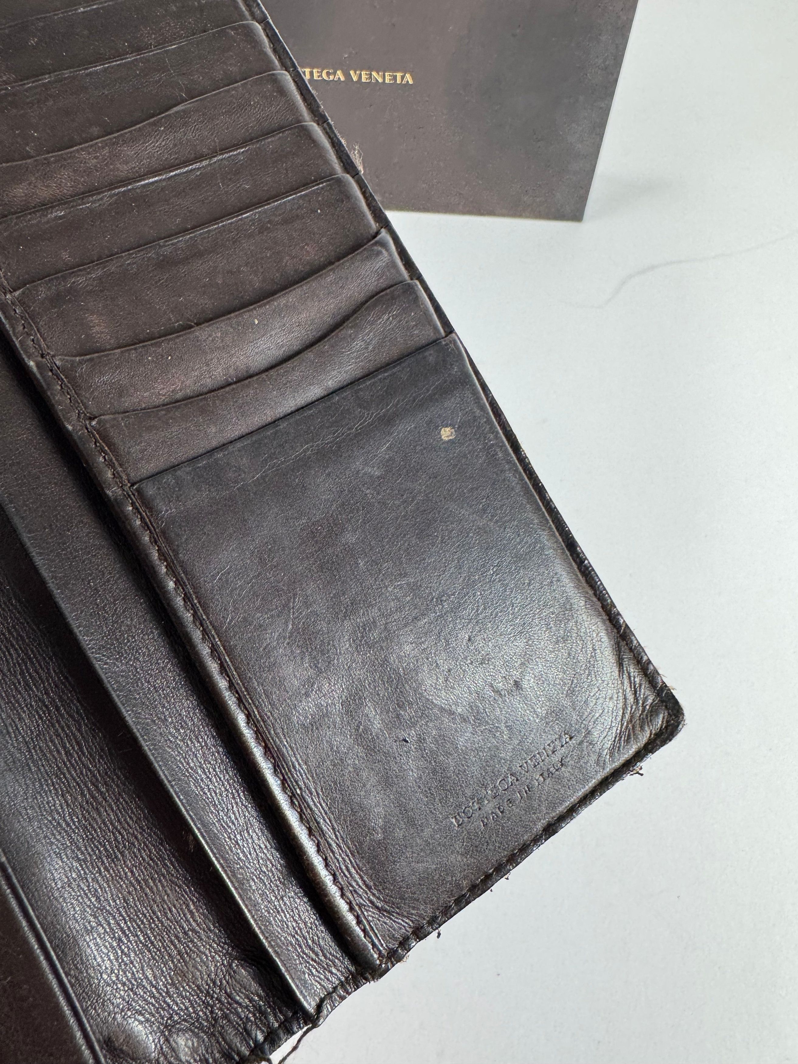 Bottega Veneta Vintage Intrecciato Leather Wallet / ID Holder Brown Size ONE SIZE - 6 Thumbnail
