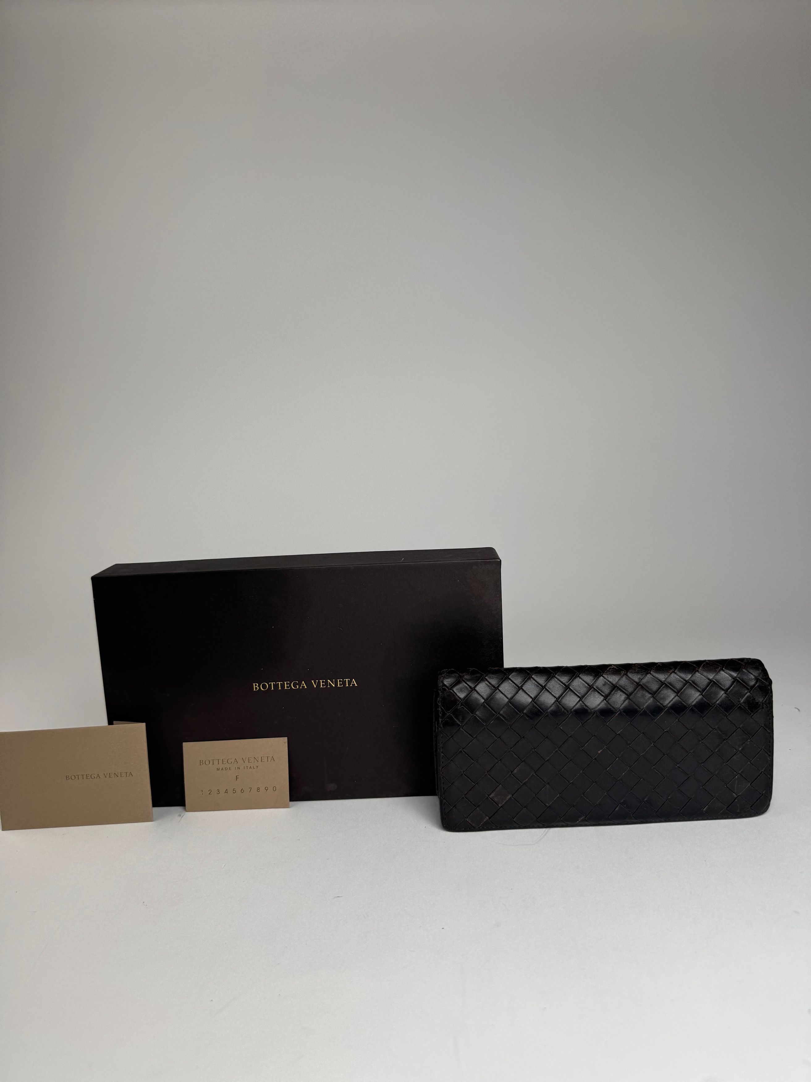 Bottega Veneta Vintage Intrecciato Leather Wallet / ID Holder Brown Size ONE SIZE - 9 Thumbnail