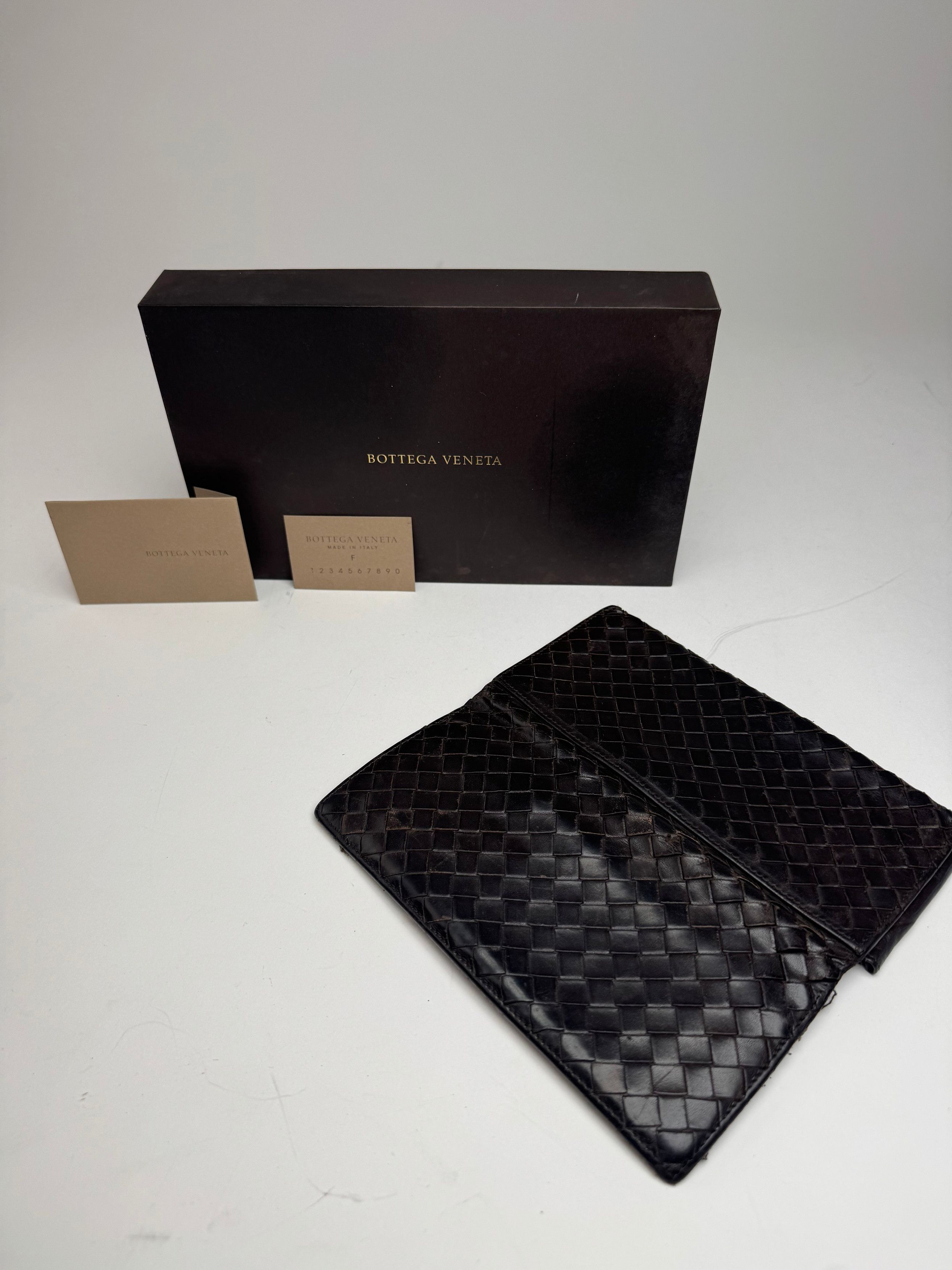 Bottega Veneta Vintage Intrecciato Leather Wallet / ID Holder Brown Size ONE SIZE - 11 Thumbnail