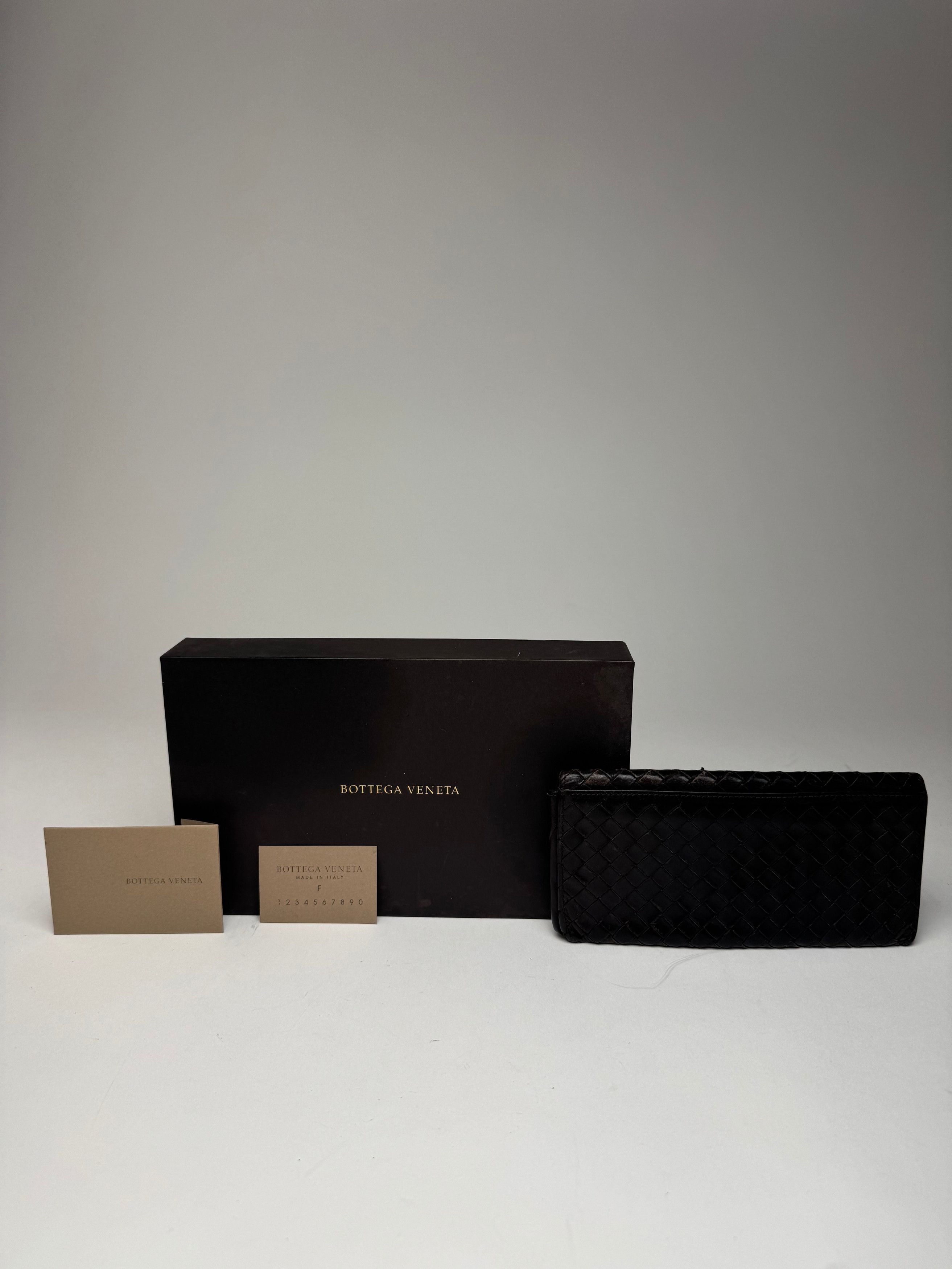 Bottega Veneta Vintage Intrecciato Leather Wallet / ID Holder Brown Size ONE SIZE - 2 Thumbnail
