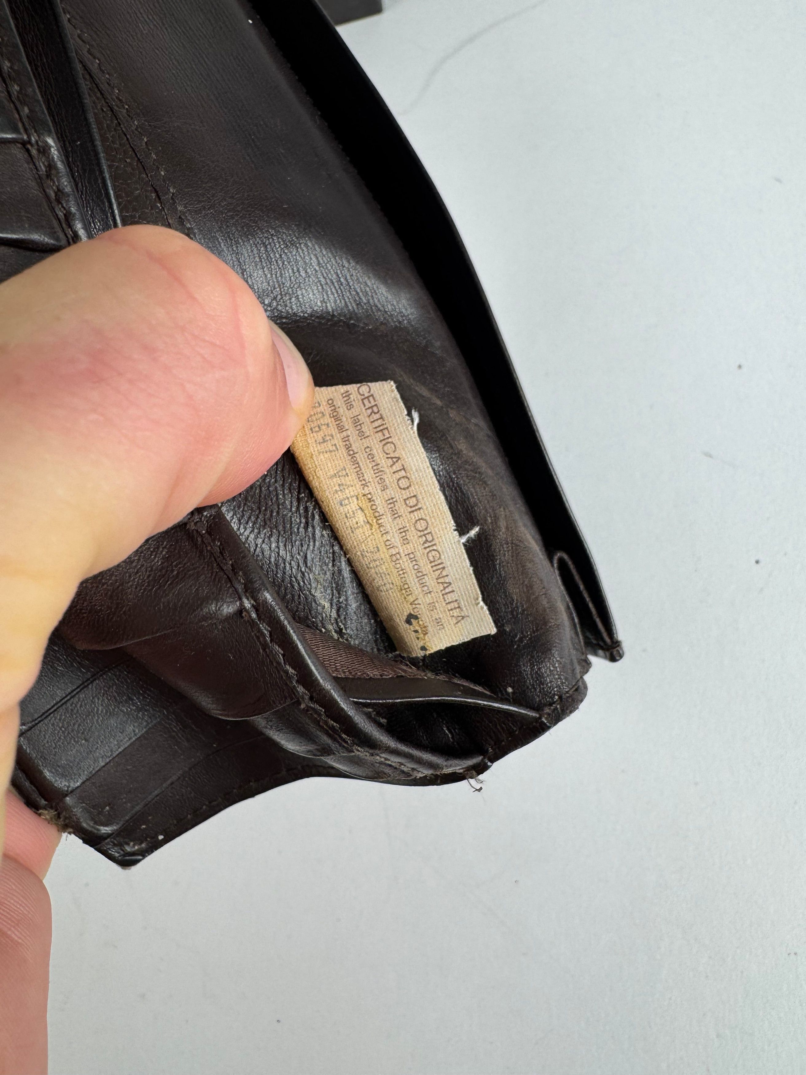 Bottega Veneta Vintage Intrecciato Leather Wallet / ID Holder Brown Size ONE SIZE - 10 Thumbnail