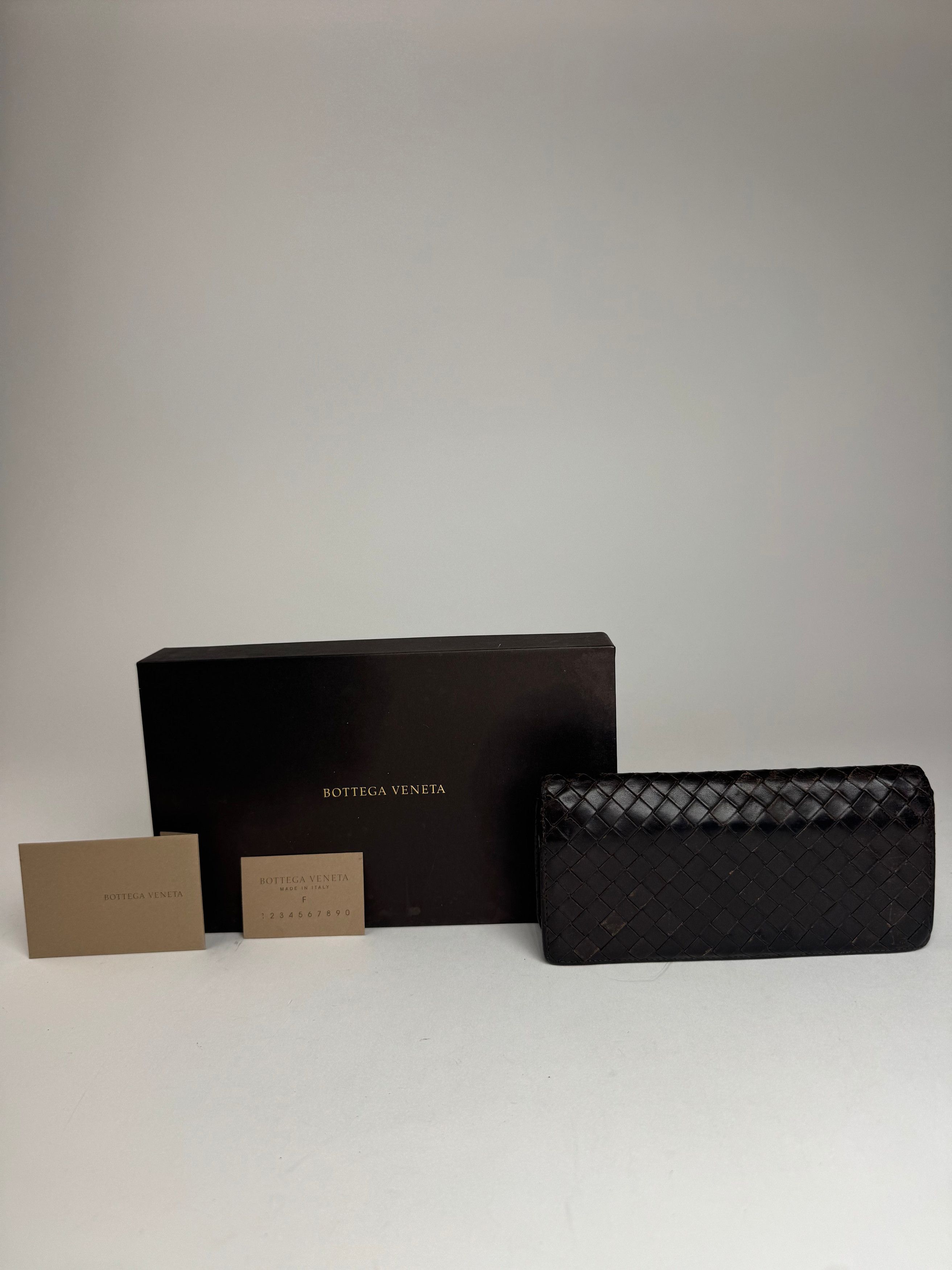 Bottega Veneta Vintage Intrecciato Leather Wallet / ID Holder Brown Size ONE SIZE - 8 Thumbnail
