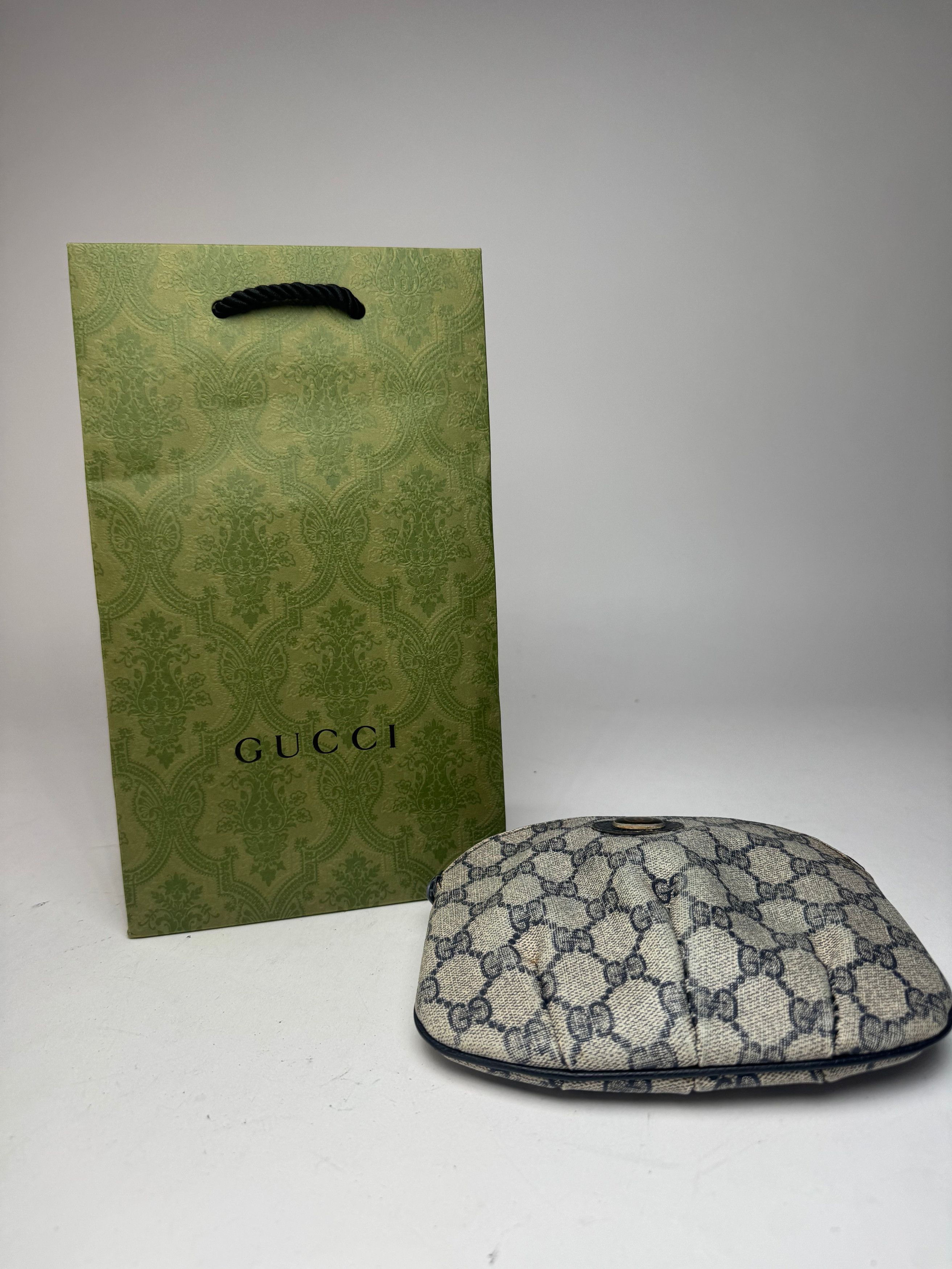 Gucci Vintage Navy Grey Ophidia Leather clutch Size ONE SIZE - 8 Thumbnail