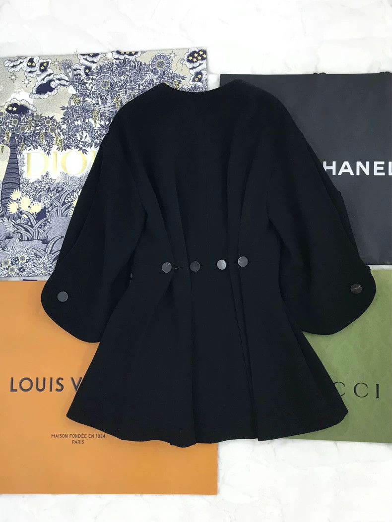 Dior Dior Black Wool Coat Dress - dmc Size US S / EU 44-46 / 1 - 2 Thumbnail