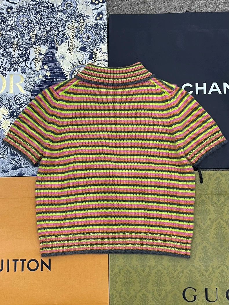 Dior Dior Color Stripe Cashmere Knit Top - dmc Size US M / EU 48-50 / 2 - 3 Thumbnail
